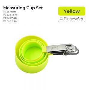 4pc yellow cup