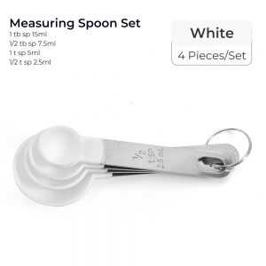 4pc white spoon