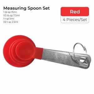 4pc red spoon