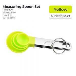 4pc yellow spoon