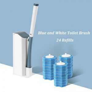 Blue toilet brush