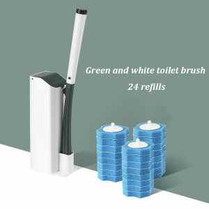 Green toilet brush